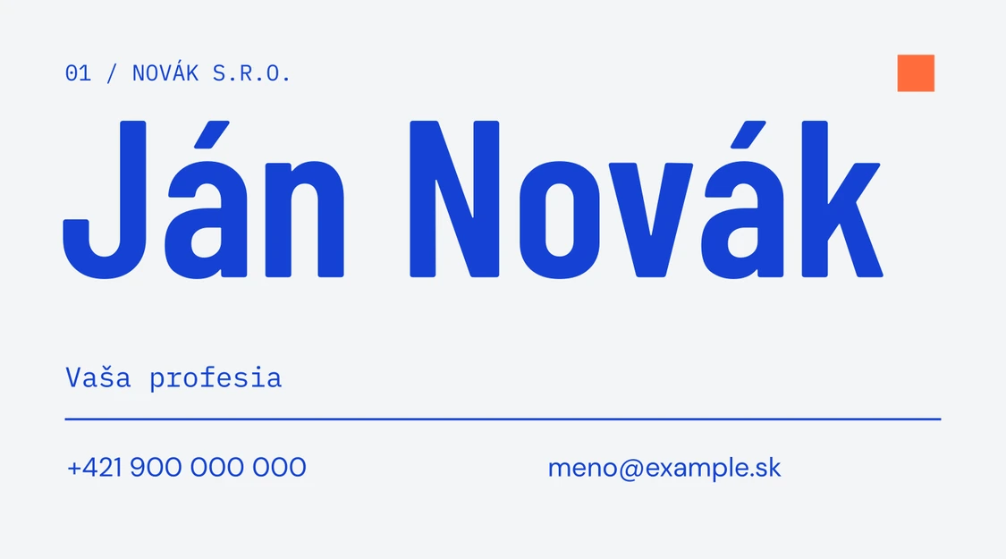 Vizitka BUREAU (AD03) – predná strana