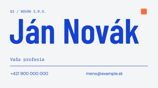 Vizitka BUREAU (AD03) – náhľad návrhu