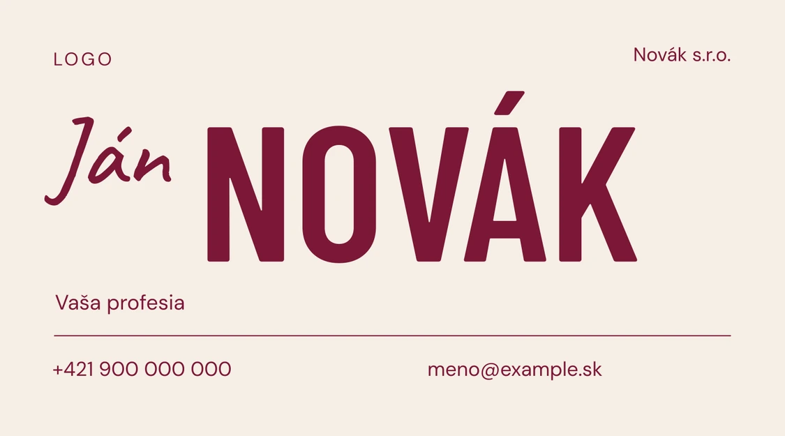 Vizitka SIGNATURE (AD06) – predná strana