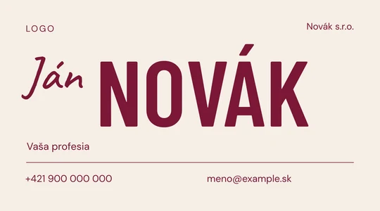 Vizitka SIGNATURE (AD06) – náhľad návrhu