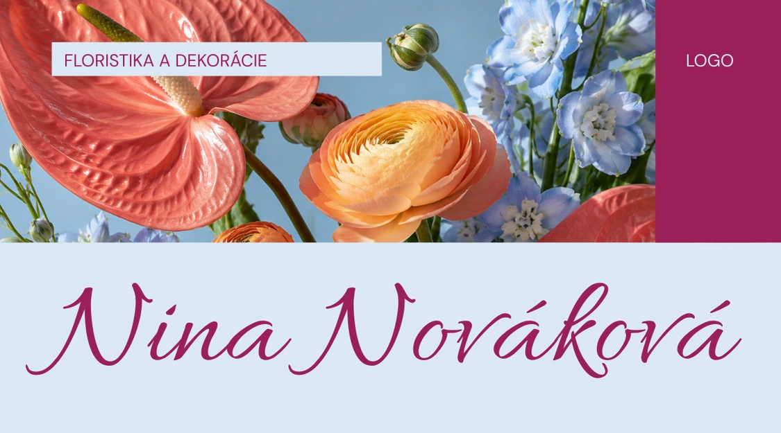 Vizitka FLEUR (FL01) – predná strana