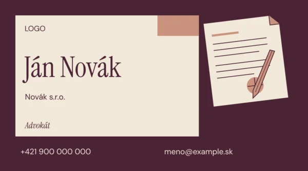 Vizitka FOLIO (LF02) – predná strana
