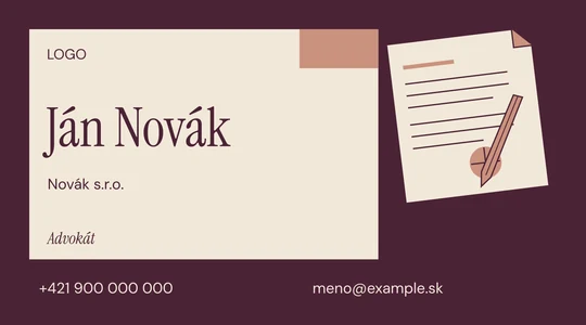 Vizitka FOLIO (LF02) – náhľad návrhu
