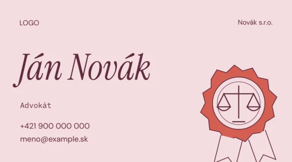 Vizitka VERDICT (LF07) – predná strana