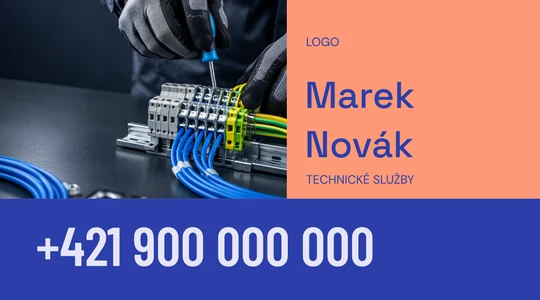 Vizitka SERVICE (TR09) – náhľad návrhu