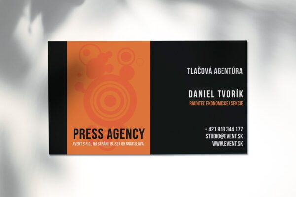 Vizitka Jednoduchá 26 – predná strana (ilustračné údaje)