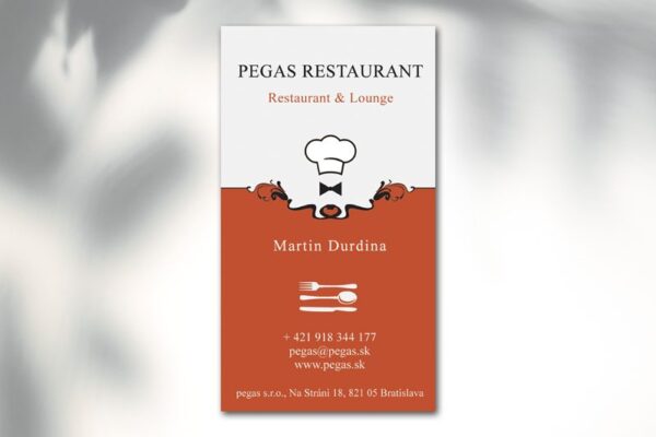 Vizitka Bistro 03 – predná strana (ilustračné údaje)
